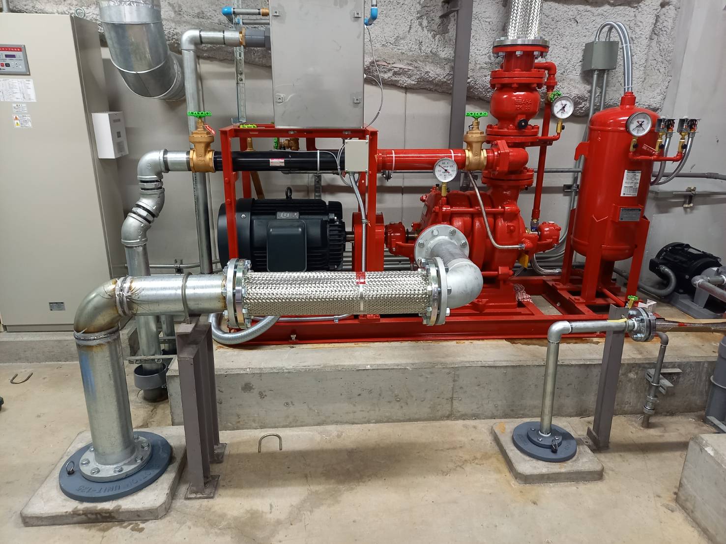 消火ﾎﾟﾝﾌﾟ廻り配管工事2